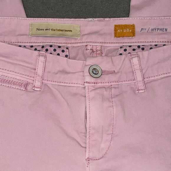 Pilcro and Letterpress for Anthropologie Pink Chino Ankle Pant - Size 28P - Picture 3 of 7